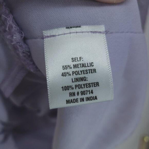 MSK V Neck Blouson Top with Trim Lavender 2x (AS) - Picture 3 of 6